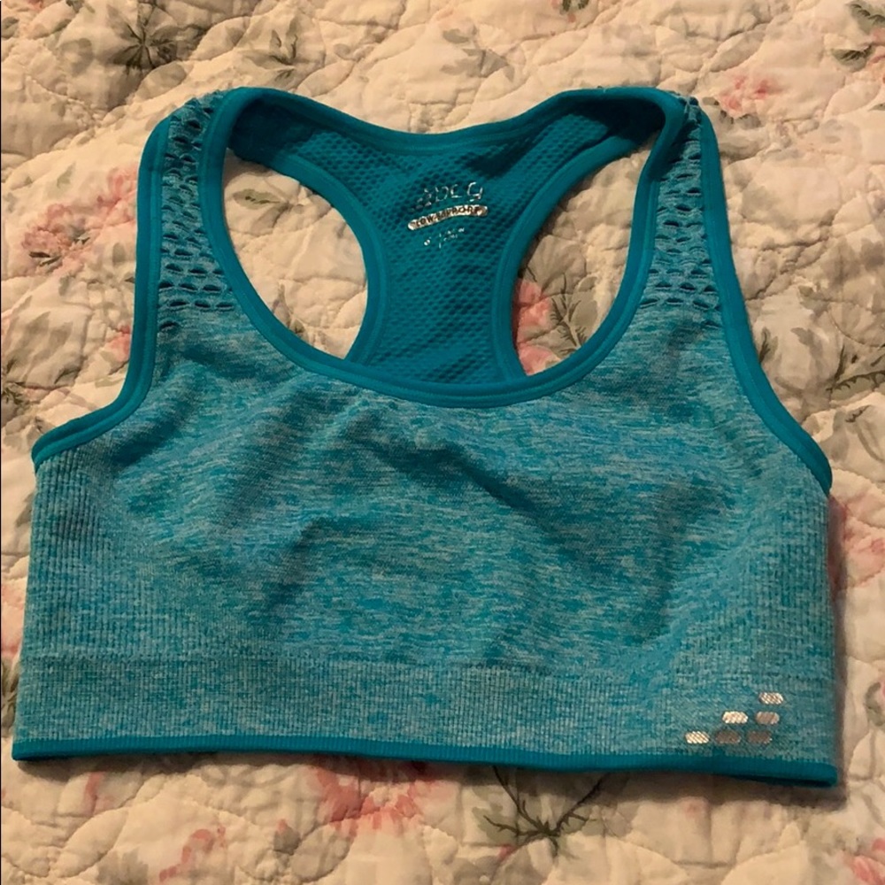 Blue sports bra